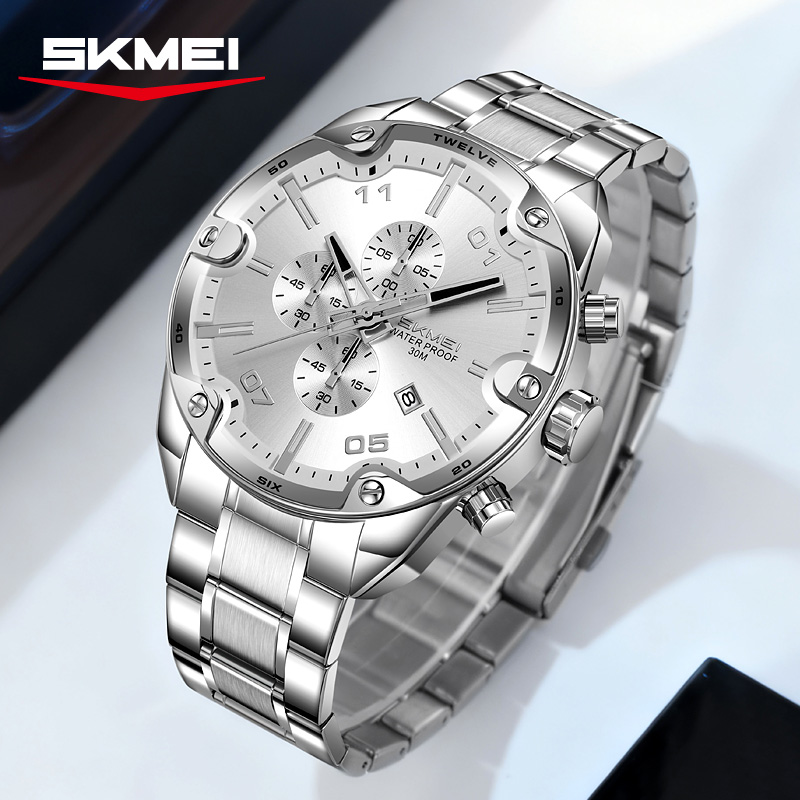 SKMEI 9387 Fashion Calendar Ch - Suede Strap Watch recension och pris