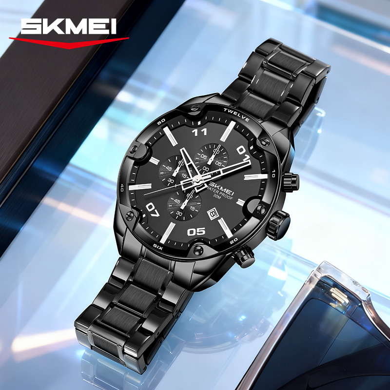 SKMEI 9387 Fashion Calendar Ch - Suede Strap Watch recension och pris