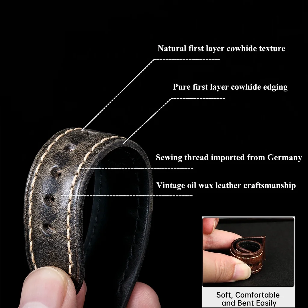 High Quality Genuine Leather S - Leather Strap Quick Release recension och pris